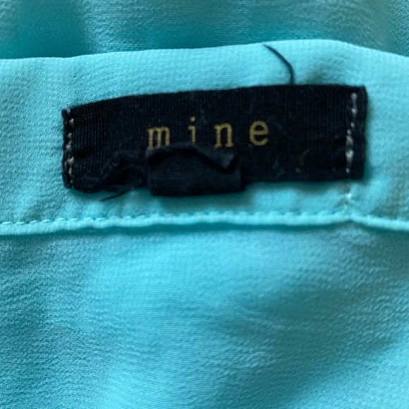 SOLD  Mine Teal Blouson Ruffle Front Blouse - Picture 10 of 11